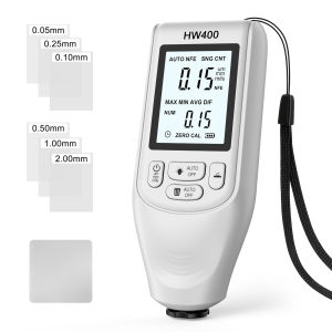 YIERYI ABS Automotive Paint Thickness Gauge Automotive Paint Plating Metal Coating Thickness Gauge 0-1500um Fe and NFe Probe for Manufacturing Metal Processing Chemicals Commodity Inspection