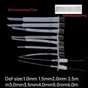 1.0mm-6.0mm 9pcs Bird intubation device silicone tube tracheal tubeveterinary anesthesia special for birds