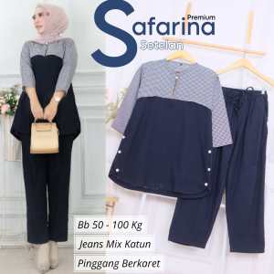 SETELAN WANITA SAFARINA UNTUK BERAT BADAN 50 SAMPAI 100 KG ALL REAL PICT