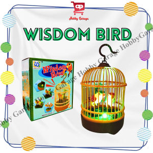 Mainan Sangkar Burung WISDOM BIRD Cage Berkicau Nyala Bergerak