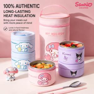 Sanrio My Melody Lunch Box Stainless Steel PP Leak-proof Double-walled for Office School LFB423