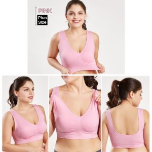 PLUS SIZE Women Sports Bra Push Up Genie Bra Yoga Gym Zumba Bra Seamless Soft Comfortable Breathable Inner Wear (3XL - 6XL) Ready Stock 211140 - Verena Borong