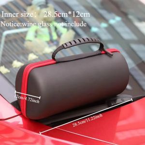 FFBH RIEDEL Black Tie Portable Bag Burgundy Glass Bordeaux Wine Glass Storage Bag Wine Glass Anti-fall Bag for Carrying Out P9M4Y