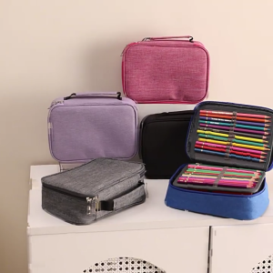 Colored Pencil Case 72 Slots Pen Case Zippered Pencil Bag with Handle Portable Pen Organizers for Colored Pencil Gel Pen