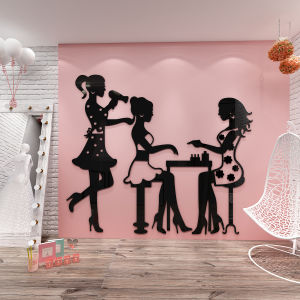 【MANDAO】Spa Beauty Salon Decoration 3D Wall Sticker Health Center Stairwell Background Wall Shop Decoration Decoration Acrylic Stickers