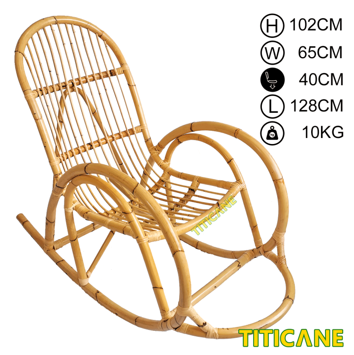 TITICANE Rocking Chair [ Classic ] [ Kerusi Rotan ] [ Rattan Manau ]