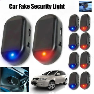 Universal Car Solar Energy Warning light Anti-theft LED Flash Light Night Safety Simulation Alarm Wireless Car Fake Solar Power Alarm Lamp Security System