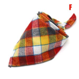 JPTD Fashion Design Adjustable Lattice Triangular Bibs Bandana Plaid saliva towel Dog Collar Neck Scarf Neckerchief