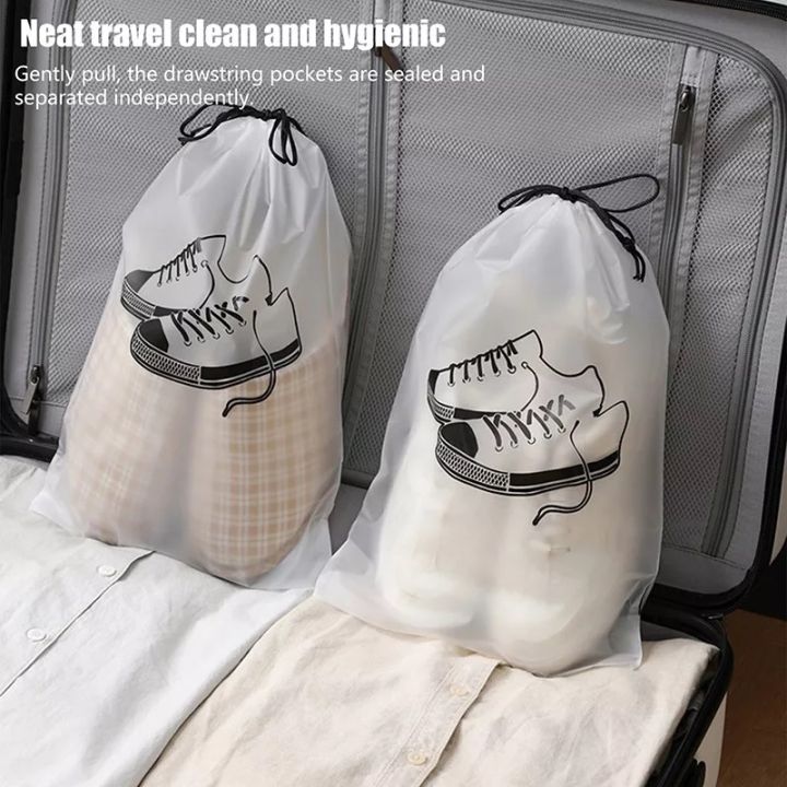 Portable Waterproof Travel Shoe Bag Drawstring Storage Bag