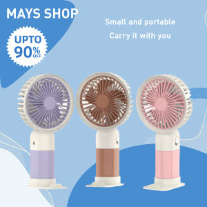 LED mini handheld fan with base adjustable wind speed | Type-C charging port | glitter diamond DIY sticker | N221