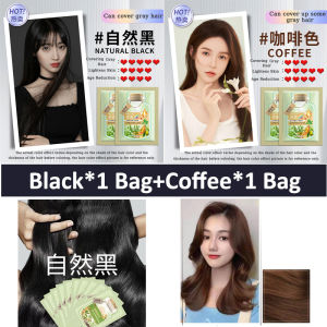 Hair Dye Natural Plant Bubble Shampoo For Elderly Grey Hair Coverage 30ml*10pcs