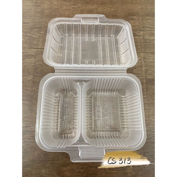 2 Compartment Lunch Box 【50pcs】/ LB7502 / Lunch box 2in1 / Disposable ...