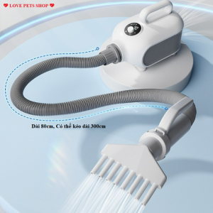 Máy sấy lông cho Chó Mèo dòng cao cấp Hipipets phiên bản max version công suất 2000W (mẫu mới) - Love pets shop