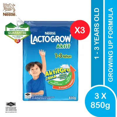 LACTOGROW AKTIF Step 1-3 (850g x 3)