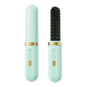 GUAIP 3.7V 2000mAh Wireless Hair Straightener Brush Negative Ion Rechargeable Straightening Curling Iron Professional 4 Temp Adjustable Hair Styling Comb Women