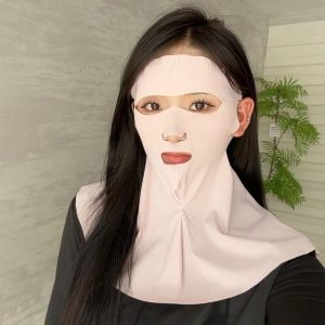 LUZMAR Kem chống nắng Tấm che Thoáng khí Có thể uống nước Khẩu trang Lụa băng Khăn quàng cổ Bandana Phụ nữ Nam giới