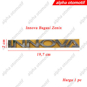 Emblem Bagasi Tulisan INNOVA Chrome Mobil Zenix Premium Car