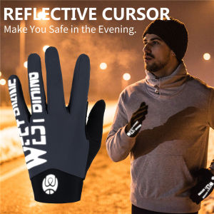 WEST BIKING Breathable GEL Shockproof Full Finger Bicycle Gloves Touch Screen Anti-Slip MTB Road Bike Cycling Gloves