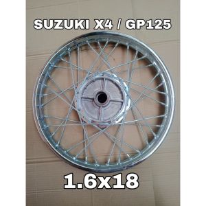 Suzuki X4 Rear Hub Rim Rayos Assembly Aligned 1.6x17 1.6x18 Variation
