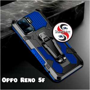 Case Untuk Oppo Reno 5f New Casing Hp Kickstand Armor Belt Clip Terbaru