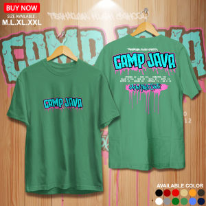 kaos distro  CAMP JAVA  - kaos pria dan wanita lengan pendek ukuran M.L.XL.XXL kerah bulat bahan katun 24s combed