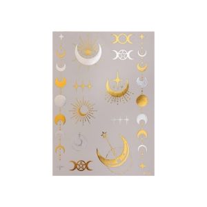 LITUILI Mehndi Stickers Bronzing Henna Tattoo Stickers Butterfly Snake India Flower Totem Gold Henna Tattoo Decals Fashion Waterproof Temporary Tattoo Legs Arm Leg