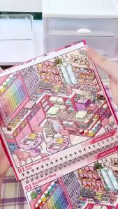 KW - SIMNO 4.0 Immersive Storage Sticker Book DIY 3D Scene Building PET Decorative Stickers Miniature Shop HB 82-83