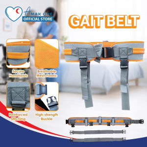 Adjustable Gait Support Belt with Detachable Leg Straps & Hand Grips