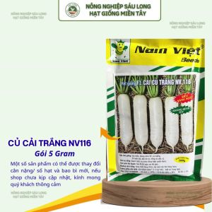 Hạt Giống Cải Củ Trắng F1 NV 116 Siêu Năng Suất – 100g – Nam Việt Seeds