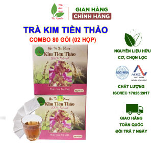 Combo 2 hộp kim tiền thảo (80 gói) trà túi lọc kim tiền thảo Bảo Khang cho người sỏi gan sỏi mật tiểu buốt sỏi bàng quang
