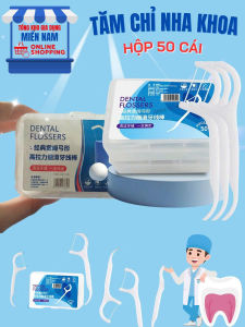 Tăm Chỉ Nha Khoa Tiện Lợi Vệ Sinh Răng Miệng Hộp 50 Cái - Dùng Cả Năm Răng Sạch Thơm Mát