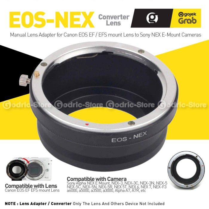 Lens Mount Adapter - Canon EF/EF-S Lenses To Sony E-Mount Camera (a7, A7 II/III, A7R, A7R II/III/IV) 12 thumbnail image