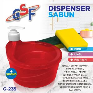 Dispenser Tempat Sabun Cuci Piring Soap Pump Wadah Kotak/Bulat - Sabun Cair