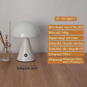 D014 Đèn Bàn Nhỏ Màu Sắc Macaron Dễ Thương - Đèn Ngủ Hình Nấm Cảm Ứng Decor Phòng Ngủ Tiện Lợi Lựa Chọn Hàng Đầu Cho Gia Đình