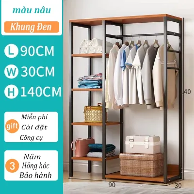 HOME Giá Treo Quần áo Khung Sơn Tĩnh điện An Toàn Hiện đại Khung Sắt Chống Gỉ Chịu Lực Tốt Phong Cách Hàn Quốc đa Tầng Lưu Trữ Thông Minh