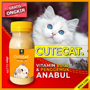 Vitamin Penggemuk dan Pelebat Bulu Kucing Obat Penumbuh Bulu CUTE CAT