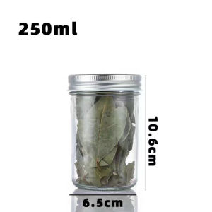 R.E. โถแก้วใสทรงกลม พร้อมฝาปิด สําหรับใส่อาหารแห้ง ผลไม้ ชา บิสกิต น้ําผึ้ง seal pot