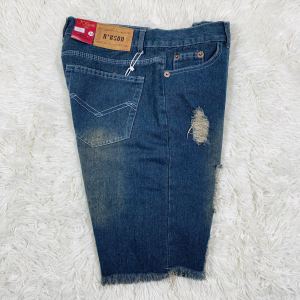 #56128 Tattered Maong Shorts For Mens