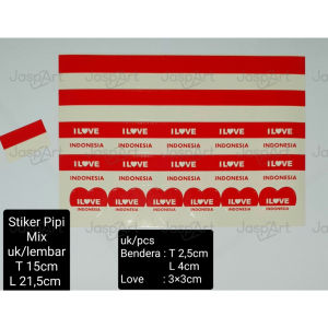 5 lembar Sticker Pipi Merah Putih ISI 35PCS dan 25PCS| Tempelan Pipi Bendera Hut RI 17 Agustus