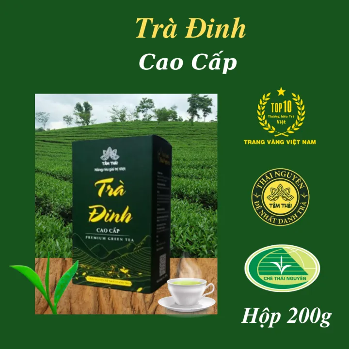 Trà Đinh Cao Cấp Tân Cương hộp 200g( 2 gói 100g) Trà Tâm Thái Trà Đinh Cao Cấp Tân Cương Thái Nguyên H200g