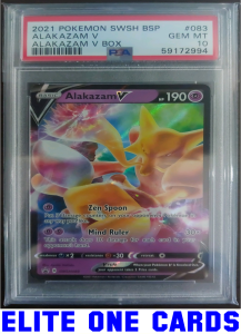 PSA 10 Alakazam #083 HOLO Alakazam V Box SWSH English (2021) - Pokemon Card GRADED