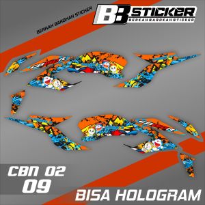 STRIPING VARIASI NEW CB - 150R FACELIFT BISA HOLOGRAM STIKER ALL NEW CB150R Doraemon CBN 2