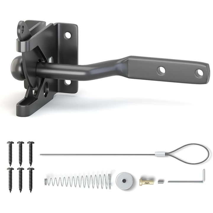 Heavy Duty Automatic Self-Locking Gate Latch Secure Pool and GardenGate ...