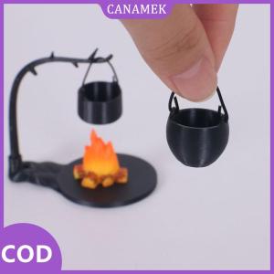CANAMEK✨ 4 cái ngoài trời cắm trại vi cảnh quan trang trí nhà búp bê mini treo bếp và phụ kiện cảnh đống lửa