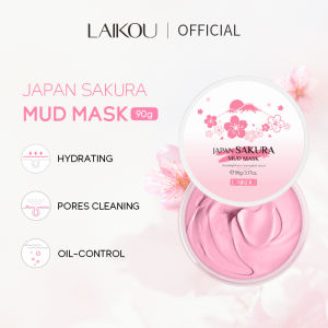 LAIKOU Japan Sakura Clay Mask Deep Cleansing Hydrating Whitening Skin Mud Mask Pores Cleansing Remove Dirt 90g