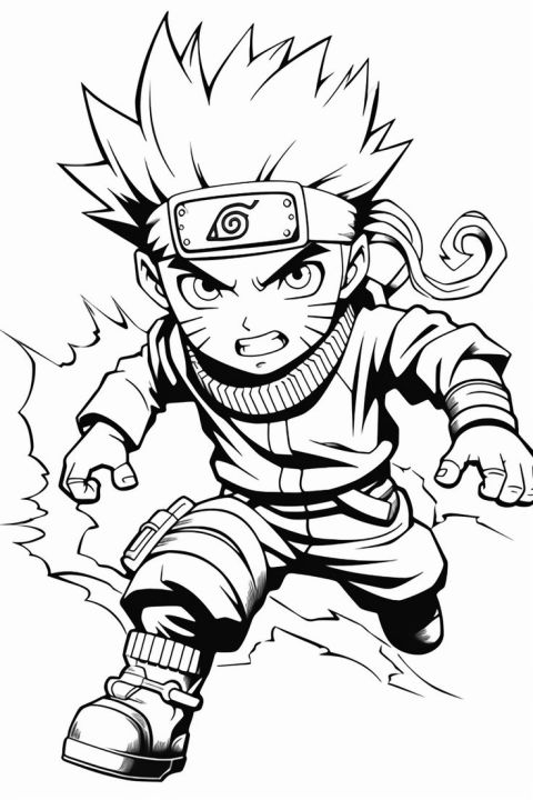 20 lembar Gambar mewarnai Motif Naruto Ukuran A4 | Lazada Indonesia