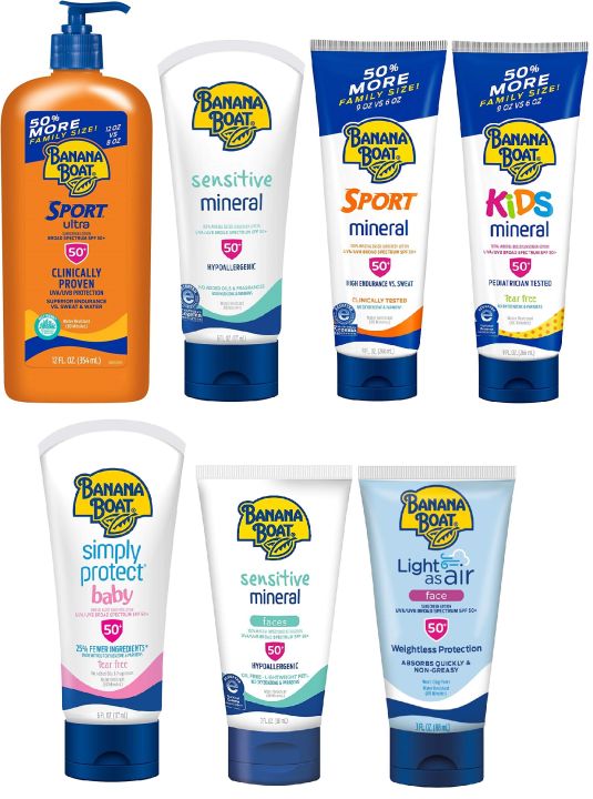 Banana Boat Sunscreen Sunblock Ultra Sport / Sensitive Mineral / Sport Mineral / Kids Mineral