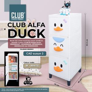 LEMARI PLASTIK SERBAGUNA RAK BUKU CLUB FLIP SUSUN 3 [CLBBOX]