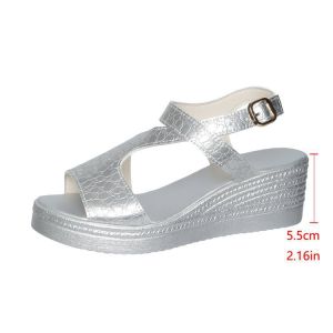 [Free Shipping] Plus-Size Wedge-Heeled Sandals Thick-Soled Wedge-Heeled WomenS Sandals New Summer Styles Fashionable And Casual Comfortable Sandals