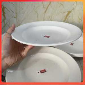 TERMURAH 6 PCS Piring Makan Plastik Polos Putih 9 in Piring Ramen Polos Piring Resto Depot Rumah